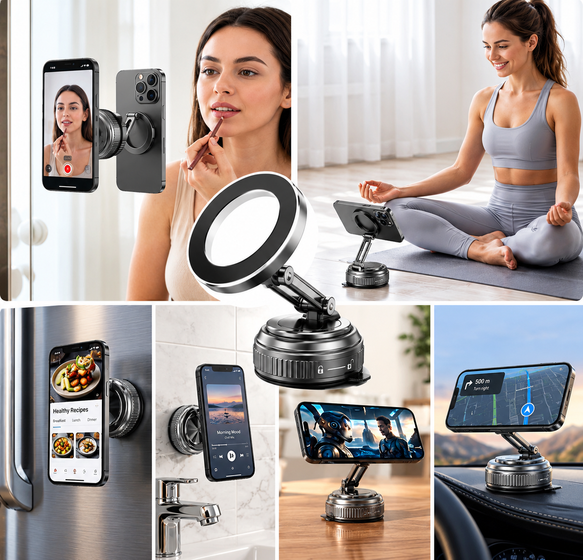 AMAZEAR Magnetische Halterung und Saug-Halter für DJI OSMO Pocket 4P/4/3