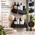 Kitsure Duschablage ohne Bohren – 2er-Set | Große Badezimmer-Organizer in Schwarz