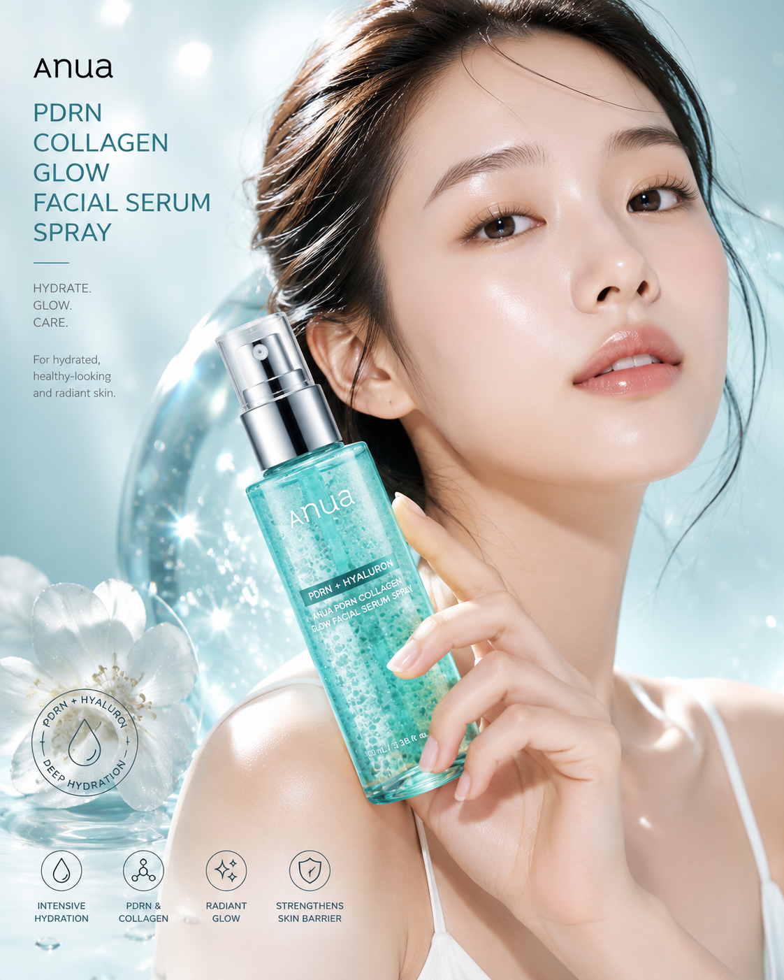 ANUA PDRN Collagen Glow Facial Serum Spray