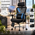 CLOUVOU CleverSeat Ergonomischer Bürostuhl – Premium Komfort fürs Home Office