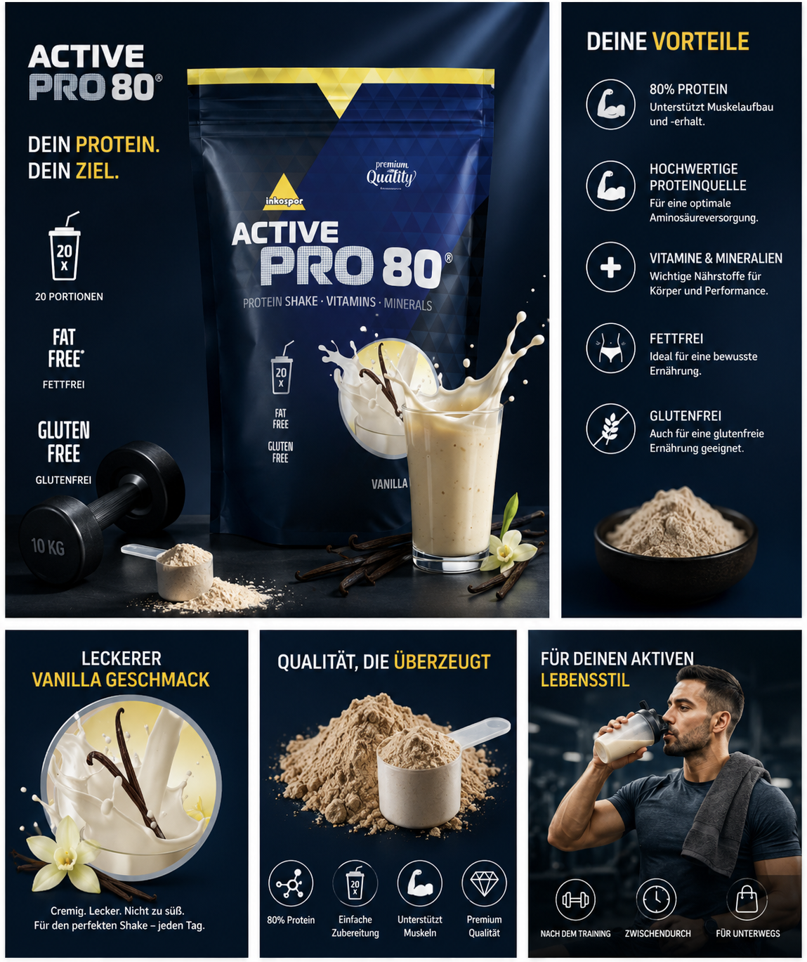 inkospor Active Pro 80 Multi-Protein – Vanilla