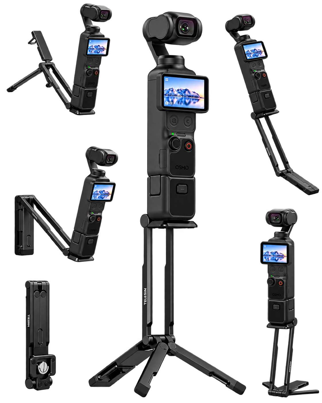 TELESIN Pocket Mantis Magnet Stativ Selfie-Stick für DJI OSMO Pocket 4P 4 3