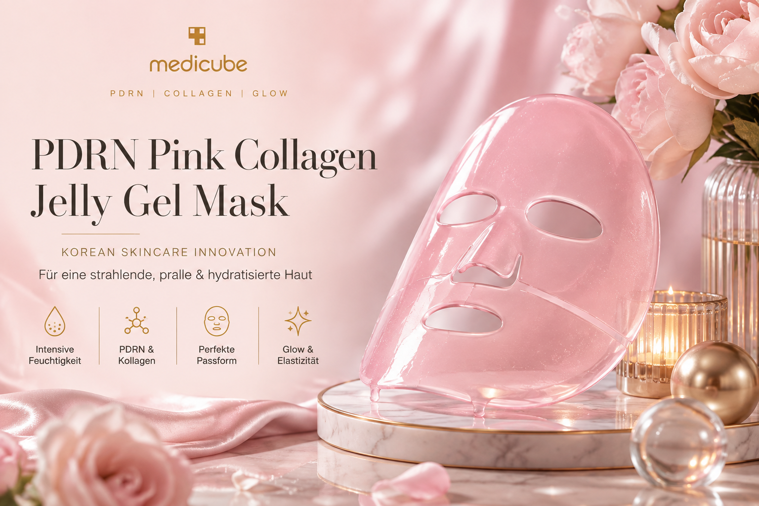 Medicube PDRN Pink Collagen Jelly Gel Mask – 4 Pack