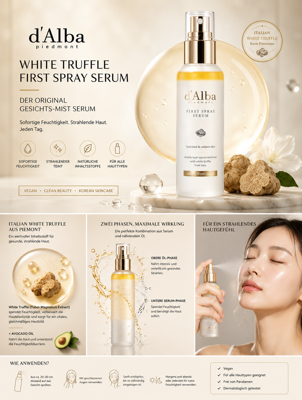 d’Alba Piedmont White Truffle First Spray Serum