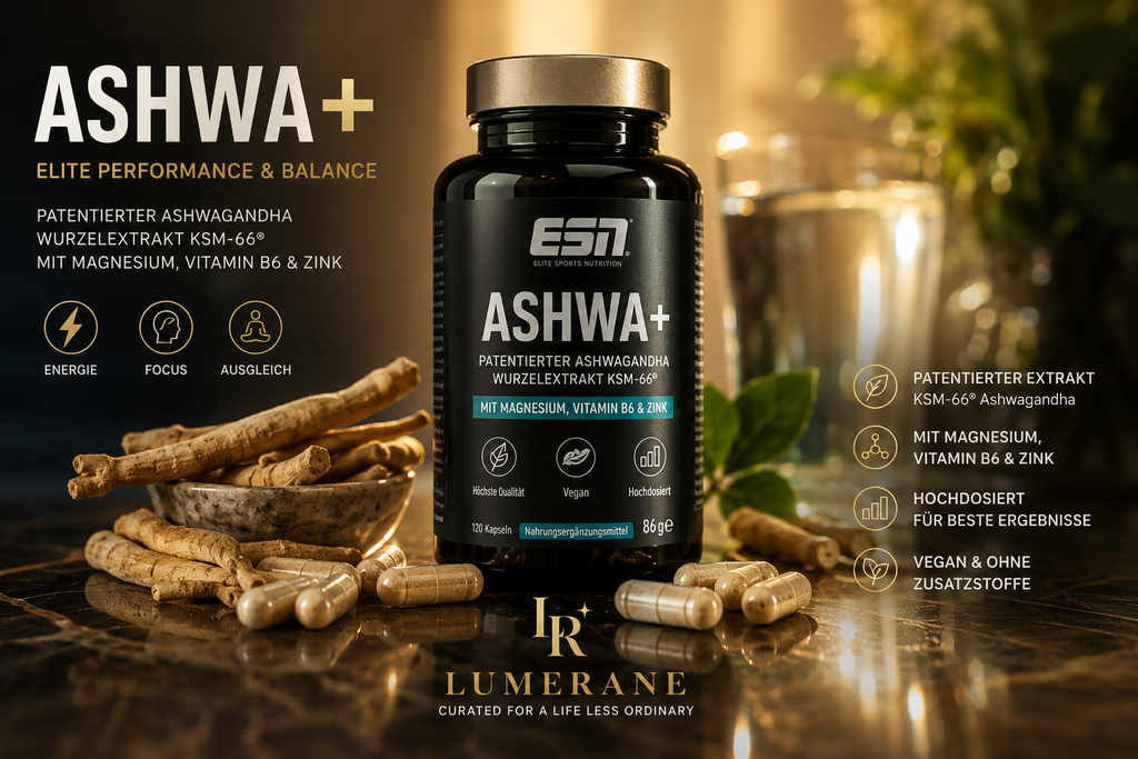 ESN Ashwa+ KSM-66® Ashwagandha with Magnesium, Vitamin B6 & Zinc
